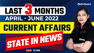 State in News 2022 | Last 3 Month Current Affairs 2022 | April - June 2022 | By Sheetal Ma
