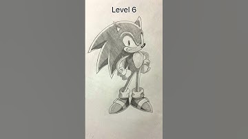 How to draw ✍️ Sonic level ✨ 0 to 7​ @artisticarts_ | #shorts  #viral