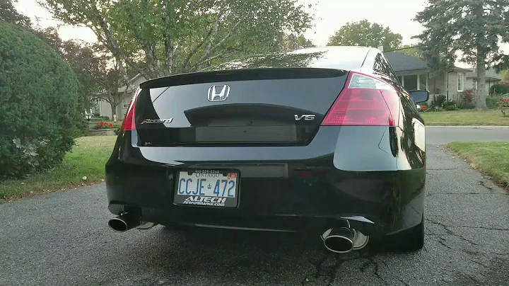 2010 Honda Accord V6 RV6 PCD J Pipe with Vibrant Mufflers