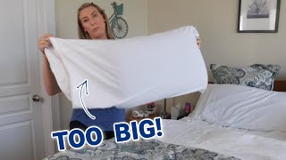 Pillow Case too Big for Pillow?!? How to Tuck Loose Ends!