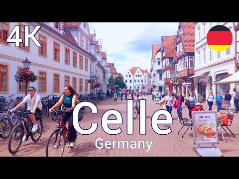 walking tour in Celle in Germany a very beautiful old town 4k 60fps (☀️2023)