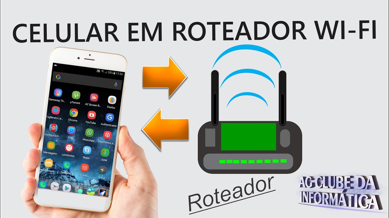 Como Colocar Celular como Roteador Wi-fi, Internet na casa toda - YouTube