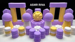 ASMR baking soda crunchy purple🟣& yellow🟡