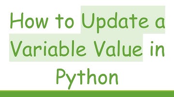 How to Update a Variable Value in Python
