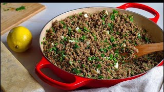 ‎حشوة سمبوسه لحم مفروم Beef Sambosah Stuffing