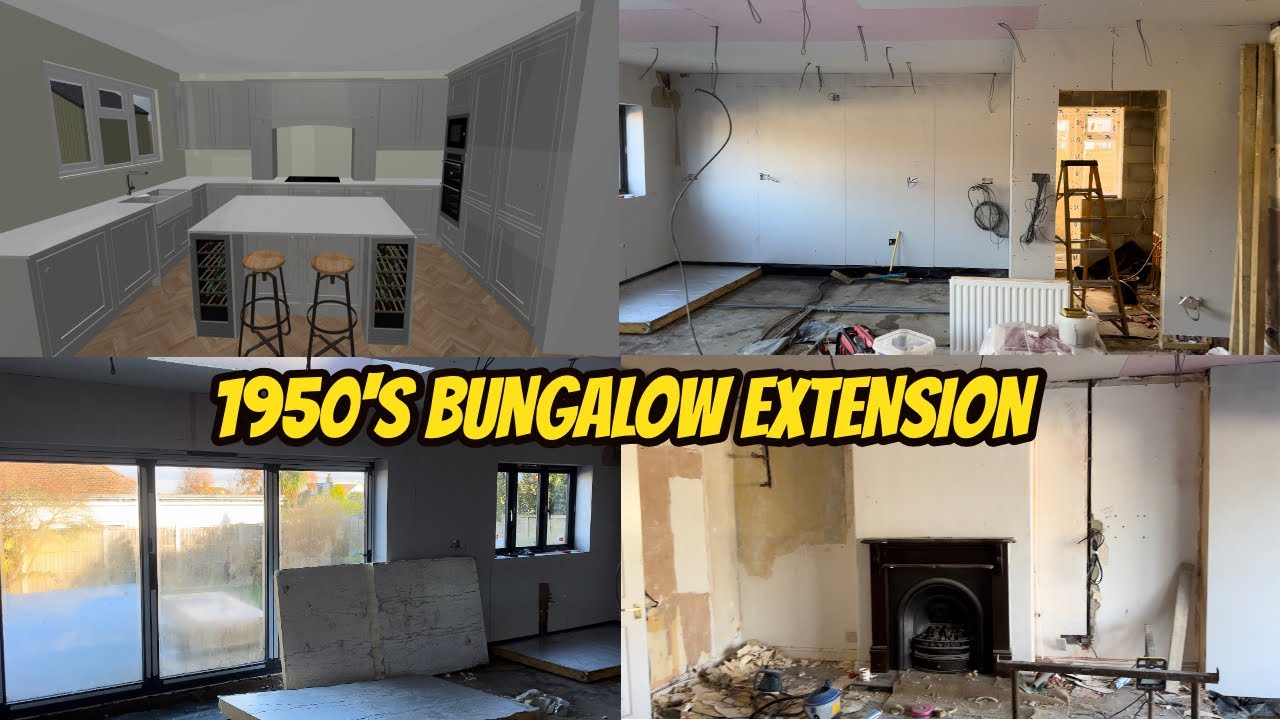 1950s Bungalow Kitchen Extension - Home Renovation / Restoration - YouTube