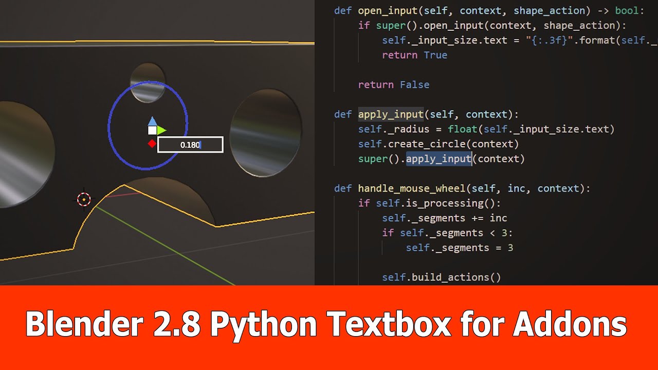 Blender 2.8 & Python: Textbox for Addons - YouTube