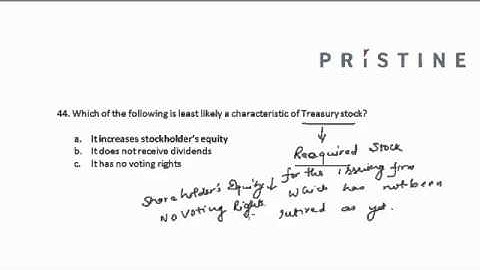 CFA Tutorial: Financial Statement Analysis (Characteristics of Treasury stock)