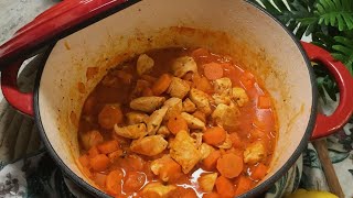 fricasse de poulet aux carottes
