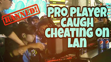 Forsaken caught cheating on lan! LOOK AT HIM TRYING TO DELETE THE CHEAT!!!