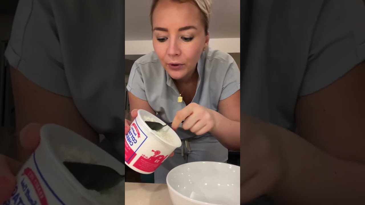 Cottage cheese is the best thing thats ever happened to me #food #cottagecheese #snack #dinner #girl