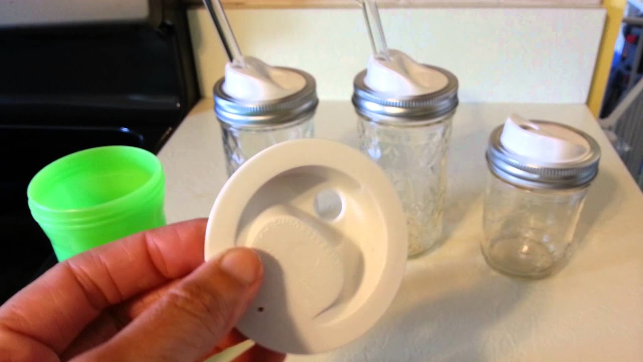 DIY: How to Make a Glass Sippy Cup using a Mason Jar