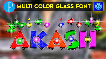 How To Make New Multi Color Stylish Glass Font In ps Touch Pixellab - Zarraq Creation