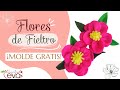 🌺Cómo hacer flores de fieltro - MOLDES GRATIS (2023)