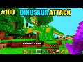 #100 | Dinosaur Attack In Minecraft | Oggy And Jack | Minecraft Pe | In Hindi | Rock Indian Gamer |