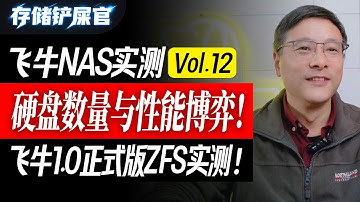 硬盘数量与性能的博弈！飞牛1.0正式版ZFS RAIDZ 4到16盘实测！！