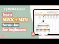 Find the Highest &amp; Lowest Numbers in Google Sheets (MIN &amp; MAX Formula)
