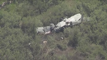 New video shows plane crash along I-25 near Larkspur
