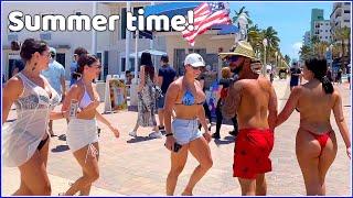 【4K】WALK in Hollywood Florida FL 4k video USA Travel vlog