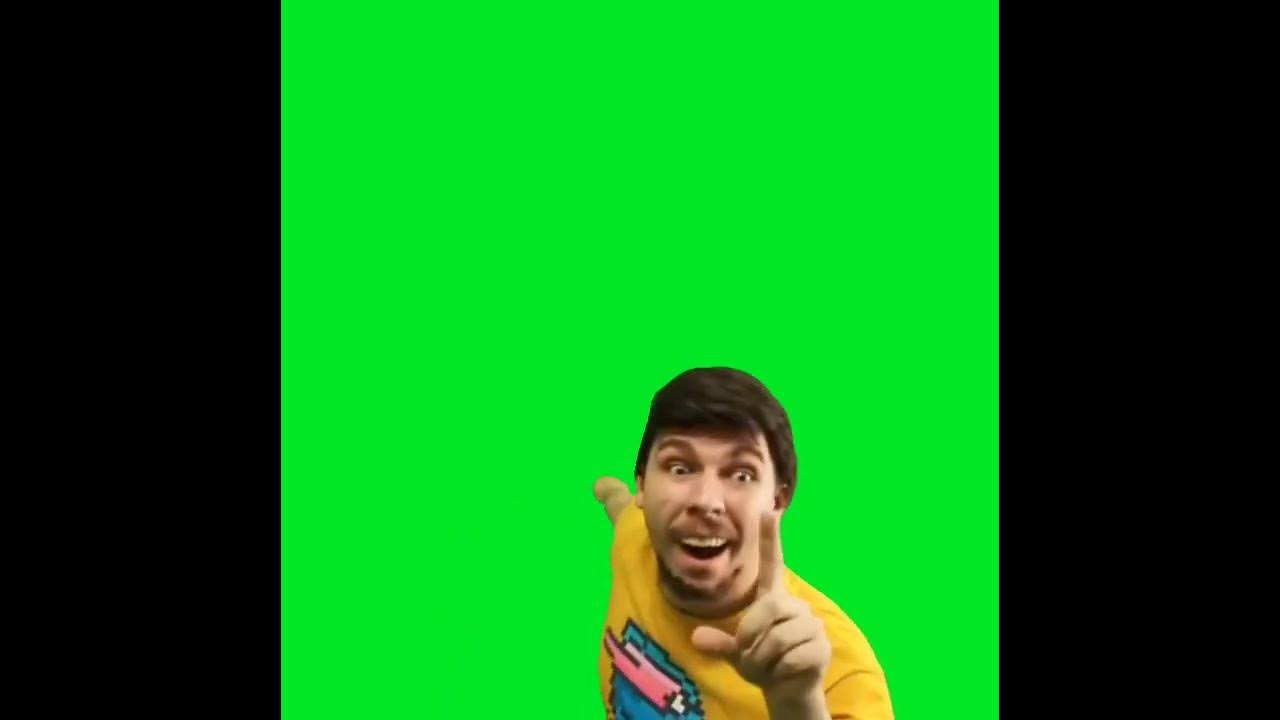 MrBeast deepfake face meme Green Screen Meme Template - Cropped Green