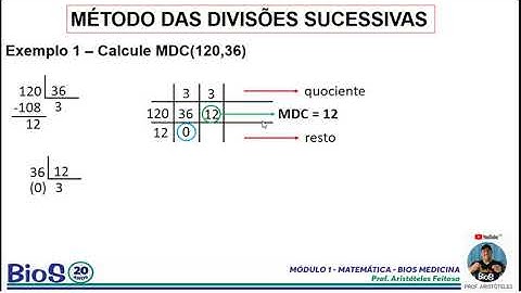 CÁLCULO DO MDC (USANDO O ALGORITMO DE EUCLIDES)