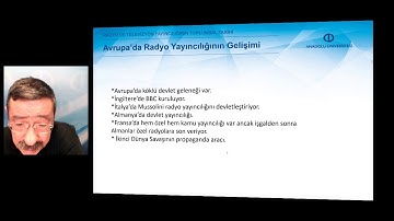 RADYO VE TELEVİZYON YAYINCILIĞI - Ünite1 Özet
