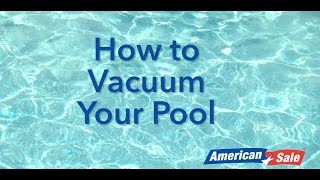 Hear from james o'sullivan, pool expert at american sale, how to
vacuum your swimming pool. subscribe us: https://goo.gl/wju9mm in this
video see v...