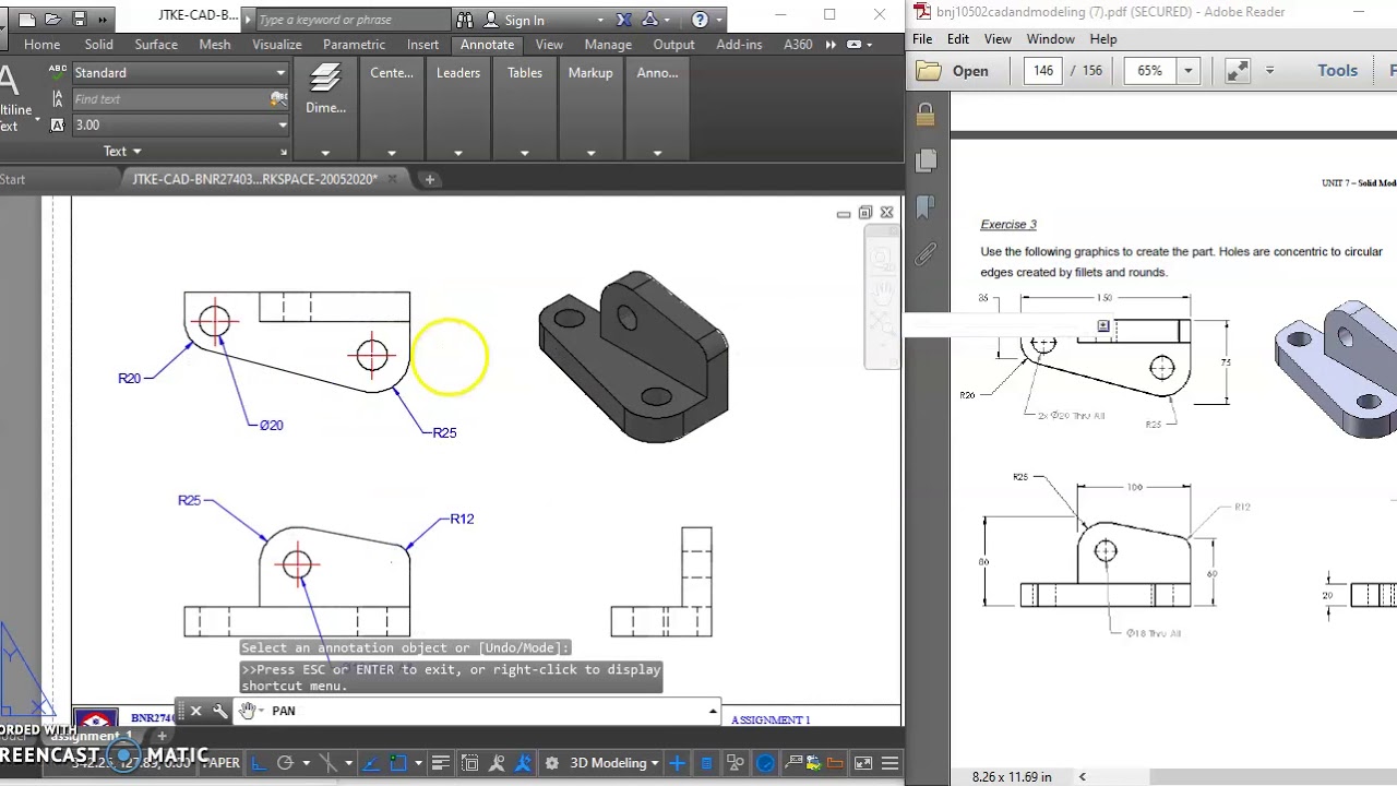 Dim Paper Layout Dimensioning in 3D workspace paper layout_Part 1 - YouTube