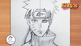 How To Draw Naruto vs Pain Easy | Naruto Shippuden Drawing step by step