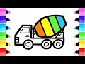 How to draw a truck for kids | Cara menggambar truk untuk anak-anak