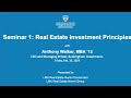 Seminar 1: Real Estate Investment Principles