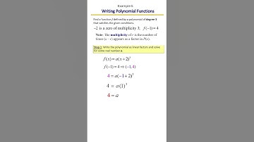 Writing Polynomial Functions and Finding Zeros | When Given the Zeros,  Example 5