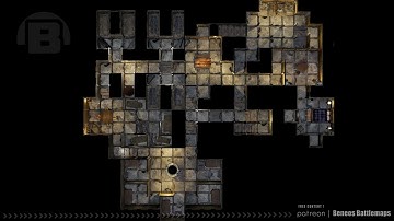 Death House B1 Dungeon | Battlemap Demo | Curse of Strahd | Beneos Animated RPG Maps