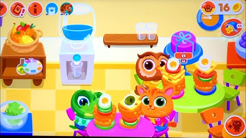 Bubuu School. Part #4. On android. Dining room. Gameplay. Play with me.