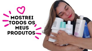 Mostrei os meus produtos, produtos de salão .