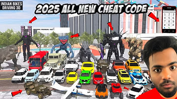 ALL NEW CHEAT CODES OF INDIAN BIKES DRIVING 3D 2025 | INDIAN BIKE DRIVING 3D CHEAT CODES