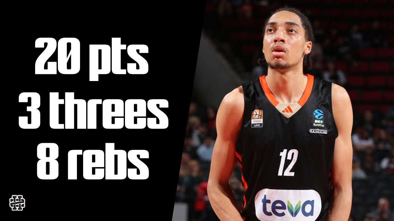 Noa Essengue 20 pts 3 threes 8 rebs vs Blazers 2024 Preseason