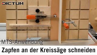Zapfen An Der Kreissäge Schneiden Mit Der Multi-T-Nut-Spannvorrichtung