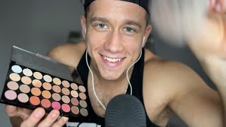 Boyfriend does your Makeup ASMR (male whispered ramble)