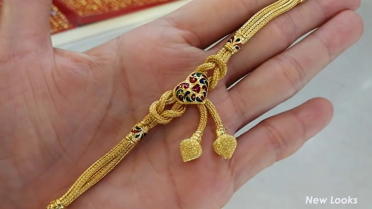 Thai Gold Bracelet Dragon Design On Green Leaf Stock Photo - Download Image  Now - 2015, Adult, Asia - iStock