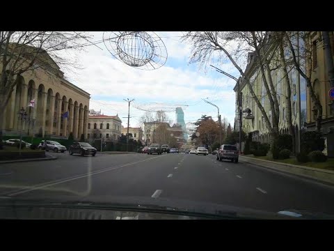 Грузия Тбилиси Авлабар / Проспект Руставели / Едем по улицам города