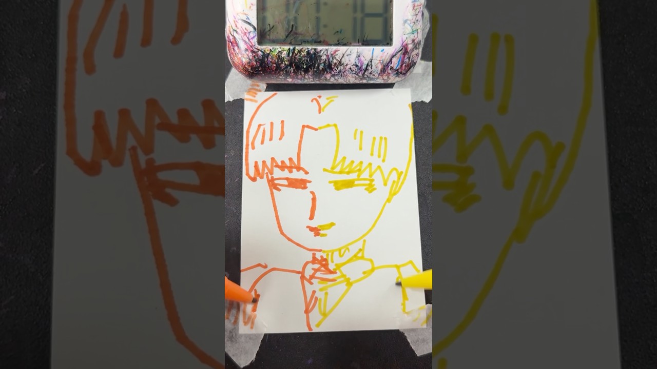 Drawing the James Meme with Both Hands, Half at a Time! #つっしー