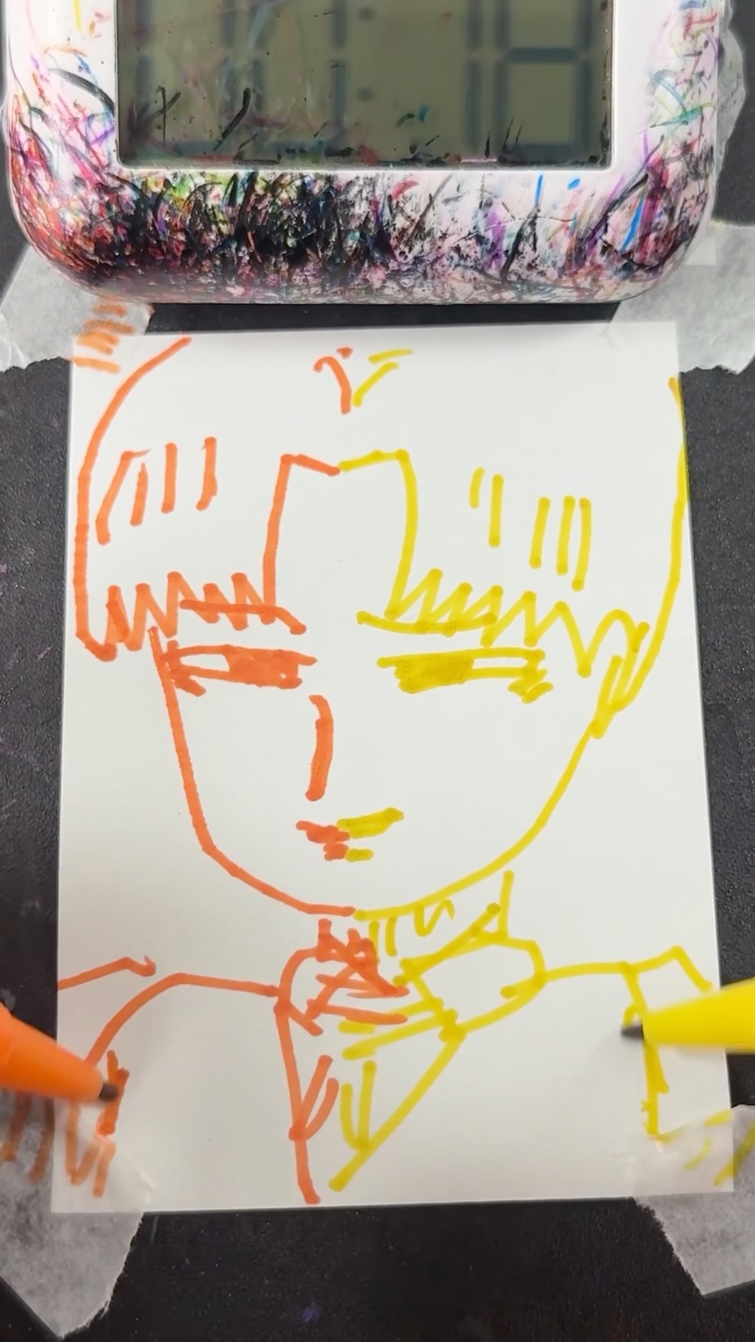 Drawing the James Meme with Both Hands, Half at a Time! #つっしー