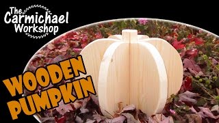 http://www.thecarmichaelworkshop.com This Wooden Halloween Pumpkin is a quick and easy woodworking project that kids will 