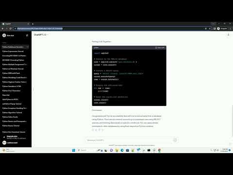extract data from database using python - YouTube