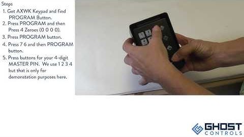 Programming Master Pin on AXWK Keypad