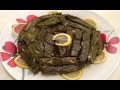 Vegetarian Stuffed Grape Leaves - وصفات رمضانية - طريقة تحضير ورق عنب بالزيت