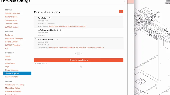 OctoPrint for MakerGear: Updating Octoprint and Plugins