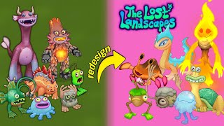 MSM The Lost Landscapes Reveal and Fanmade: Monsters ReDesigns (Compare with old version)
