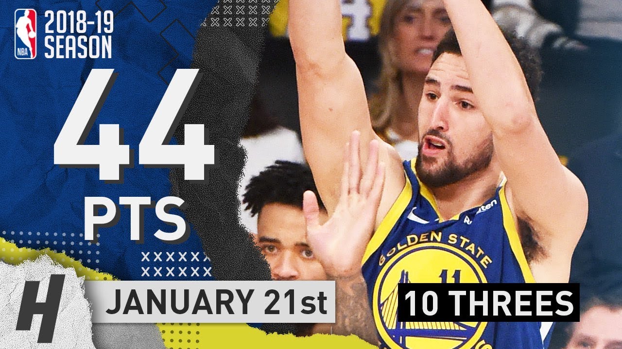 Klay Thompson DESTROYS Lakers! Full Highlights vs Lakers 2019.01.21 ...